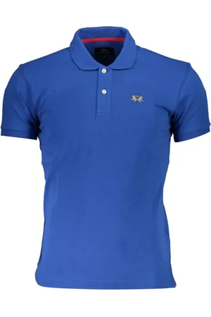 La Martina Top, Herre, Blå, 2XL, Bomuld, Bl Polo Skjorte i Bl til Mnd