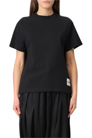 Jil Sander Top, Dame, Sort, S, Bomuld, Multifarvet kortærmet T-shirt