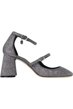 Msgm Sko, Dame, Grå, 39 EU, Sølv Glitter Højhælede Pumps