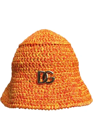 Dolce & Gabbana Tilbehør, Dame, , ONE SIZE, Bomuld, Cotton Crochet Logo Bucket Hat