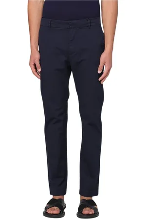 BARENA Bukser, Herre, Blå, L, Bomuld, Marineblå Straight Fit Chinos Bukser