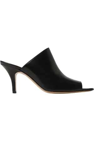 Maison Margiela Sko, Dame, Sort, 36 EU, Uld, Sort Kitten Heel Åbne Tå Sandaler