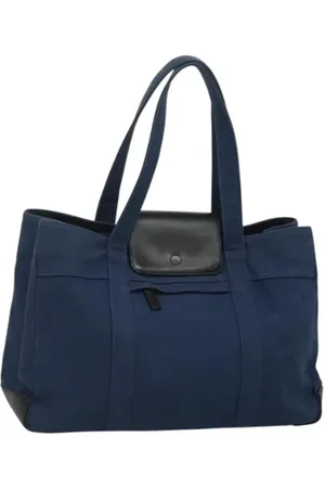 Burberry Pre-owned, Dame, Blå, ONE SIZE, Tyl, Pre-owned canvas håndtasker