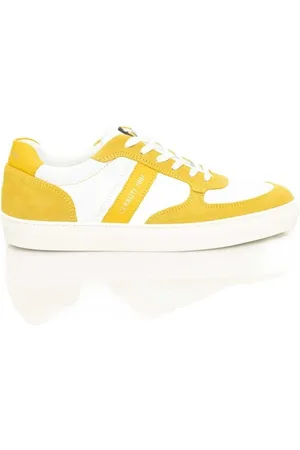 Cerruti 1881 Sko, Herre, Gul, 43 EU, Læder, Luksus Læder Sneakers med Side Logo