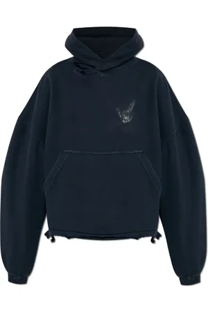Balenciaga Sweathshirts & Hoodies, Dame, Blå, M, Bomuld, Hættetrøje