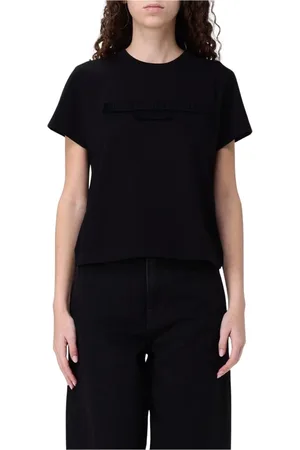 Alexander Wang Top, Dame, Sort, S, Bomuld, Broderet Logo Kortærmet Tee