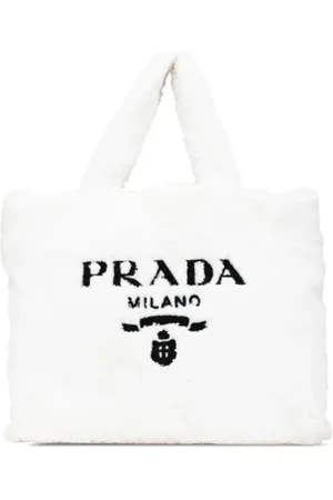 Prada Pre-owned, Dame, Hvid, ONE SIZE, Tyl, Pre-owned Stof totes