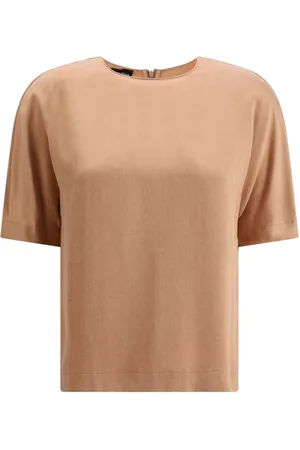 Giorgio Armani Top, Dame, , S, Satin, Satin Top Elegant Crew Neck