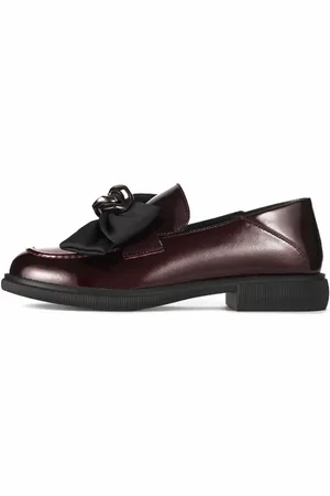 CESARE GASPARI Sko, Dame, Rød, 41 EU, Læder, Gloss Bow Loafers