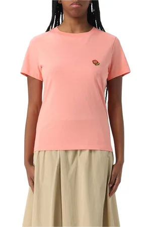 Kenzo Top, Dame, Lyserød, S, Bomuld, Broderet Blomst T-shirt