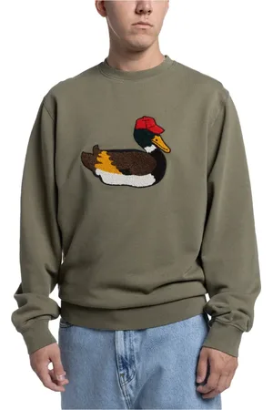 Edmmond Studios Sweathshirts & Hoodies, Herre, Grøn, M, Uld, Duck Hunt Sweatshirt