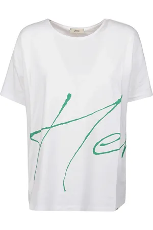 HERNO Top, Dame, Hvid, L, Bomuld, Classic T-shirt