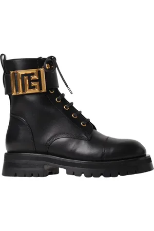 Balmain Sko, Dame, Sort, 36 EU, Læder, Sorte Læder Ankelstøvler