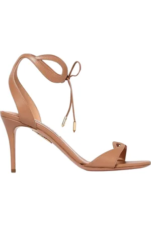 Aquazzura Sko, Dame, Lyserød, 38 EU, Læder, Rosa Læder Flade Sandaler