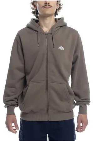 Dickies Sweathshirts & Hoodies, Herre, Brun, XL, Bomuld, Summerdale Full-Zip Hoodie Mushroom