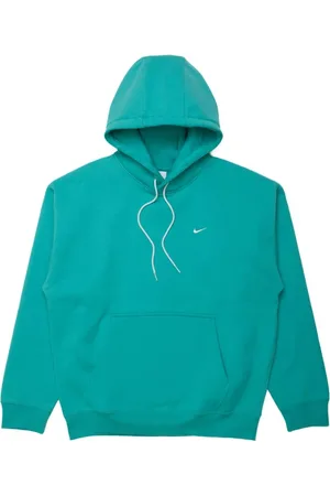 Nike Sweathshirts & Hoodies, Herre, Grøn, M, Bomuld, Fleece Hoodie Klassisk Sporty Model