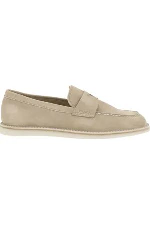 Prada Sko, Herre, , 43 EU, Suede, Suede Loafers Almond Toe Design