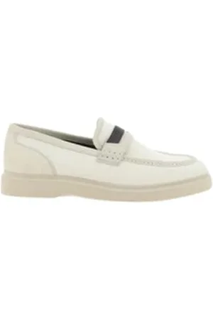 Brunello Cucinelli Sko, Dame, , 41 EU, Læder, Læder Mokkasiner Loafers med Perler
