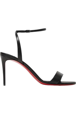 Christian Louboutin Sko, Dame, Sort, 41 EU, Sort Hælede Ankelrem Sandaler