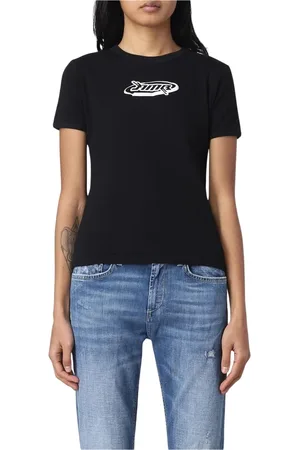 AMBUSH Top, Dame, Sort, S, Bomuld, Moderne Grafisk T-shirt til Kvinder