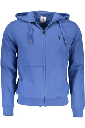U.S. Polo Assn. Sweathshirts & Hoodies, Herre, Blå, 2XL, Bomuld, Blå Bomuld Hættetrøje