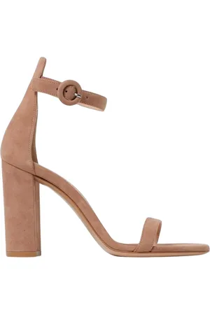 Gianvito Rossi Sko, Dame, , 40 EU, Sorte Blokhæl Ankelrem Sandaler