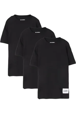 Jil Sander Top, Dame, Sort, S, Bomuld, Elegant Sort T-shirt Korte Ærmer