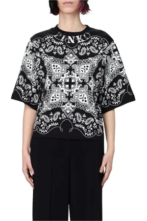 Pinko Top, Dame, Sort, XS, Bandana Print T-shirt