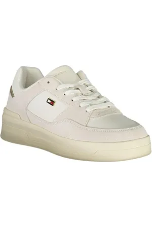 Tommy Hilfiger Sko, Dame, Hvid, 39 EU, Polyester, Moderne Hvide Polyester Sneakers
