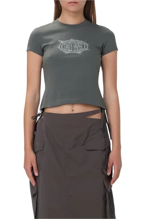 Daily paper Top, Dame, Grøn, M, Bomuld, Grøn Grafisk T-shirt til Kvinder