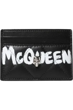 Alexander McQueen Tilbehør, Dame, Sort, ONE SIZE, Læder, Skull Quilted Kortholder