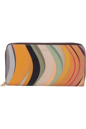 Paul Smith Tilbehør, Dame, Flerfarvet, ONE SIZE, Læder, Farverig Swirl Læder Pung