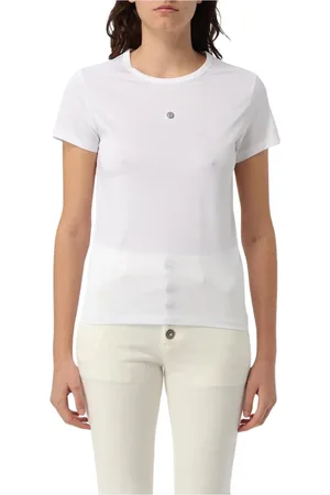 HUGO BOSS Top, Dame, Hvid, S, Uld, Klassisk Hvid Kortærmet T-Shirt