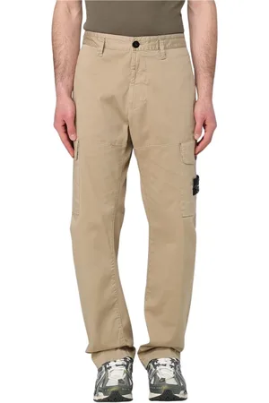 Stone Island Bukser, Herre, Brun, W33, Sorte cargobukser med flere lommer