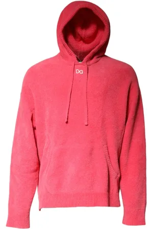 Dolce & Gabbana Sweathshirts & Hoodies, Herre, Rød, L, Bomuld, Rød Bomuld Strikket Hættetrøje Pullover Sweater