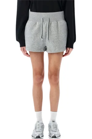Nike Shorts, Dame, Grå, XS, Uld, Højtaljede Fleece Shorts Grå