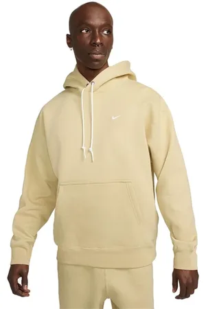 Nike Sweathshirts & Hoodies, Herre, Gul, S, Bomuld, Solo Swoosh Fleece Hoodie Team Gold