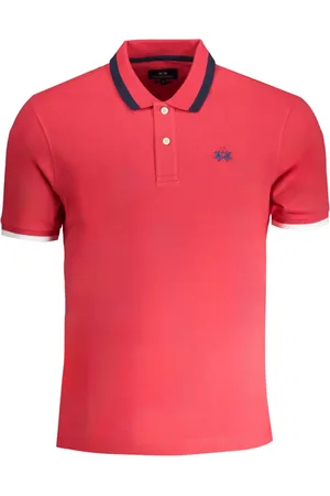 La Martina Top, Herre, Rød, M, Rød Polo Med Korte Ærmer