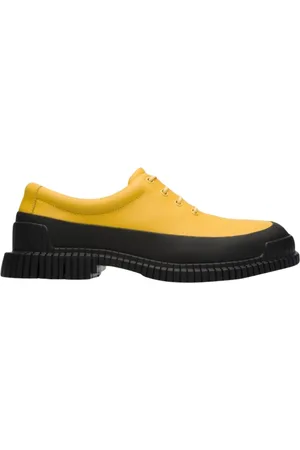 Camper Sko, Herre, Gul, 44 EU, Læder, Gul Chunky Sole Brogue Sko