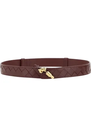 Bottega Veneta Tilbehør, Dame, Rød, 75 CM, Læder, Vin Læderbælte Knude Detalje