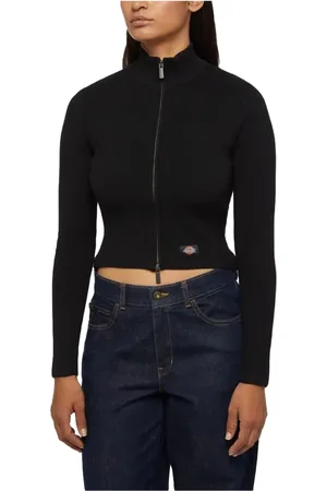 Dickies Sweathshirts & Hoodies, Dame, Sort, L, Uld, Rib Zip-Through Jakke