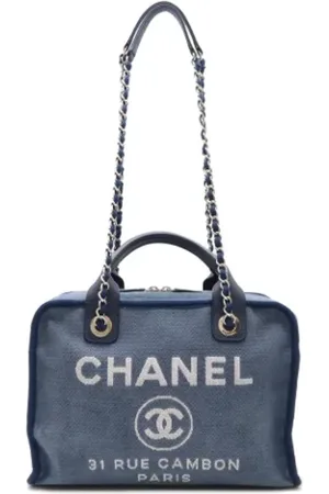 CHANEL Pre-owned, Dame, Blå, ONE SIZE, Denim, Pre-owned Denim chanel-tasker