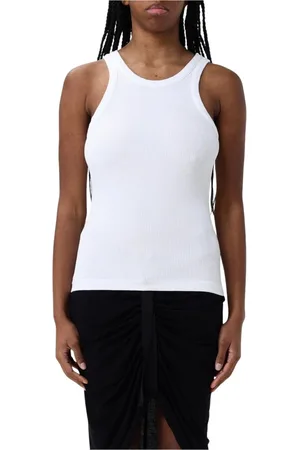 AGOLDE Top, Dame, Hvid, S, Bomuld, Hvid Ribbet Tank Top Slim Fit
