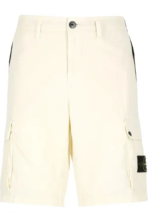 Stone Island Shorts, Herre, , W31, Olivengrønne Cargo Shorts med Lommer