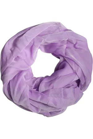 Dolce & Gabbana Tilbehør, Dame, Lilla, ONE SIZE, Luksuriøst Silke Logo Wrap Sjal Tørklæde