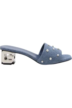 Givenchy Sko, Dame, Blå, 36 EU, Denim, Denim Pearl Blokhæl Sandaler