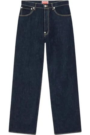 Kenzo Jeans, Herre, Blå, W33, Bomuld, Marineblå Relaxed Fit Vintage Jeans