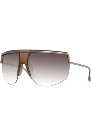 Max Mara Tilbehør, Dame, Gul, ONE SIZE, Uld, Guld Kvinder Solbriller Pilot Gradient