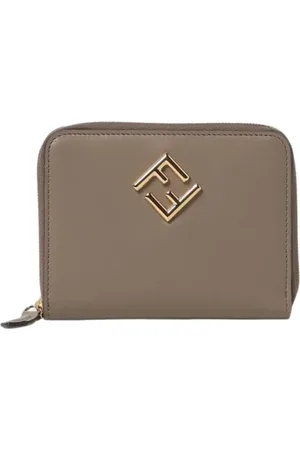Fendi Tilbehør, Dame, Brun, ONE SIZE, Læder, Brun FF Logo Lynlåspung