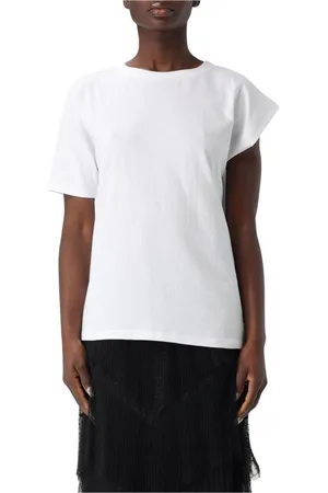 Twin-Set Top, Dame, Hvid, M, Bomuld, Blå Chic T-shirt Regular Fit